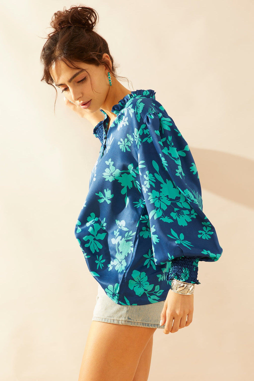 Thea Rae Top in Blue