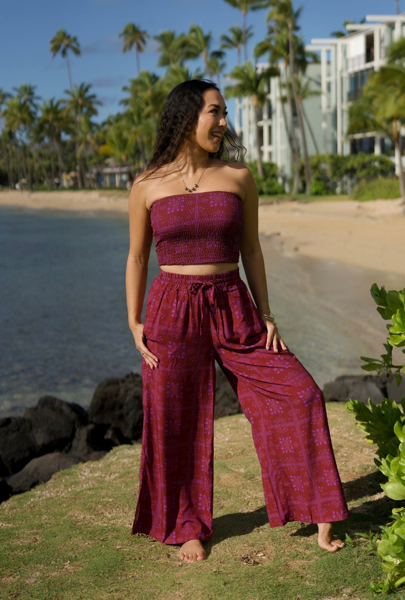 Kiki Smocked Top in Mango Sunset