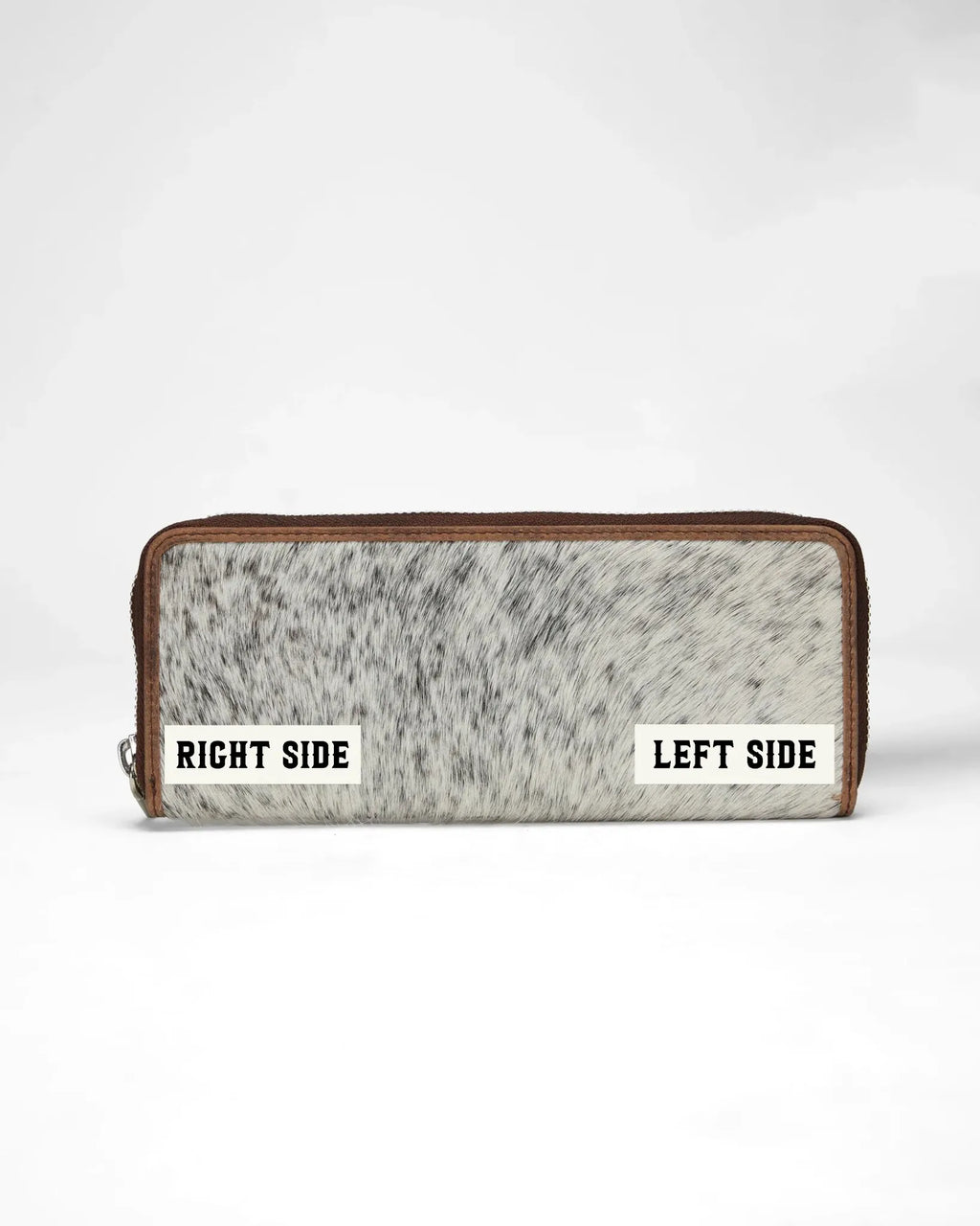 Loyal West RANCH ROAD JEWELERY CASE IN BROWN & WHITE COWHIDE