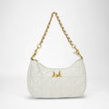 Loyal West JOE QUILTED NAPPA LEATHER BAG-WHITE