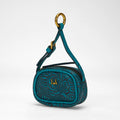 Loyal West SOPHIA MICRO BAG CHARM IN HAND FINISHED EMBOSSED LEATHER -  TURQUOISE