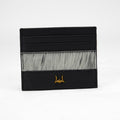 Loyal West SHELL CARD HOLDER IN BLACK & WHITE COWHIDE