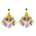 Desert Iris Dance Beaded Earrings