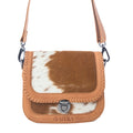 Myra Sunset Mirage Hairon Leather Bag in Maple White