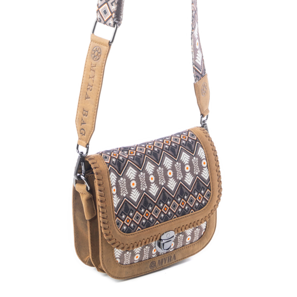 Nuevas Mosaic Crossbody Bag in Desert Brown