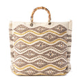 Myra Harvest Dune Hand Embroidered Tote Bag in Misty Taupe