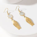 Odessa Charm Earrings in Brass Glow