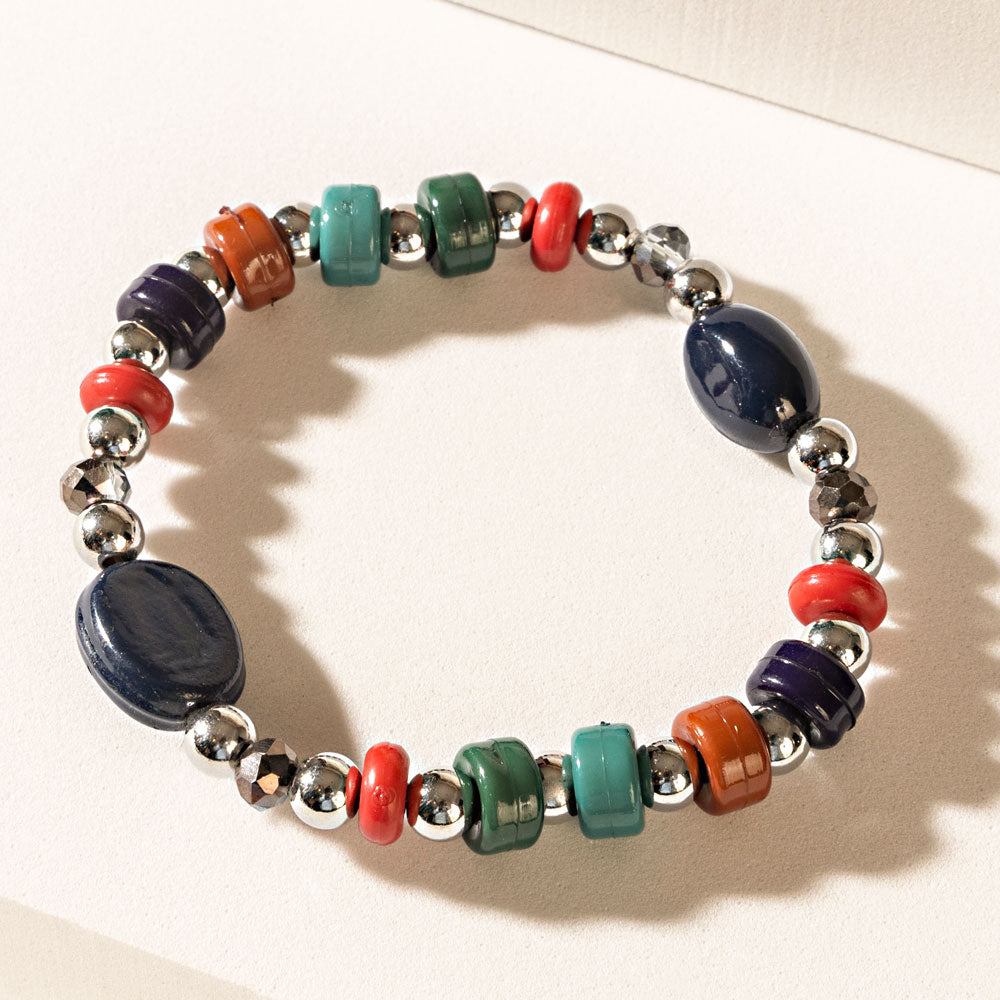 Islander Bliss Stack Bracelet in Lagoon Coral