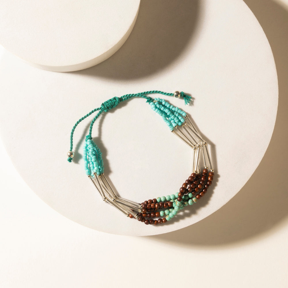 Myra Rustler's Love Beaded Bracelet in Rover Mesa