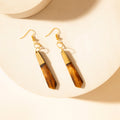 Myra Brindle Trail Drop Earrings in Smoke Tan