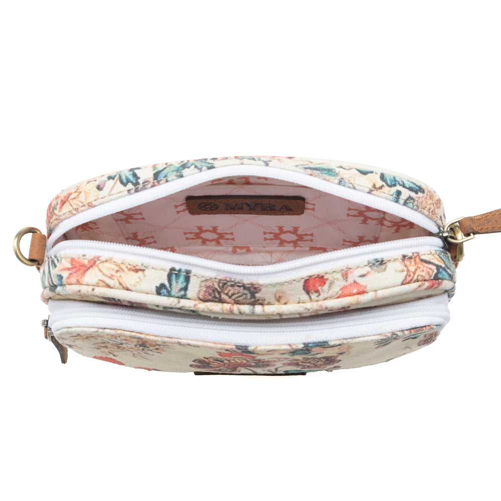 Myra Meadow Song Cotton & Leather Crossbody Bag in Primrose Yellow