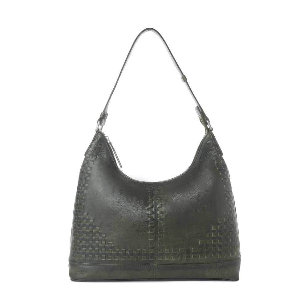 Myra Zidana Marlowe Dusk Veg Tanned Leather Bag in Twilight Smoke