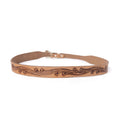 Myra Western Vine Leather Hat Belt in Saddle Tan