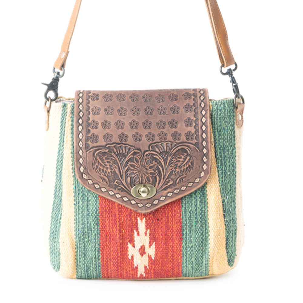 Embossed Scarlet Hand-Tooled Bag