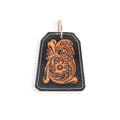 Salty Hill Hand-tooled Leather Key Fob