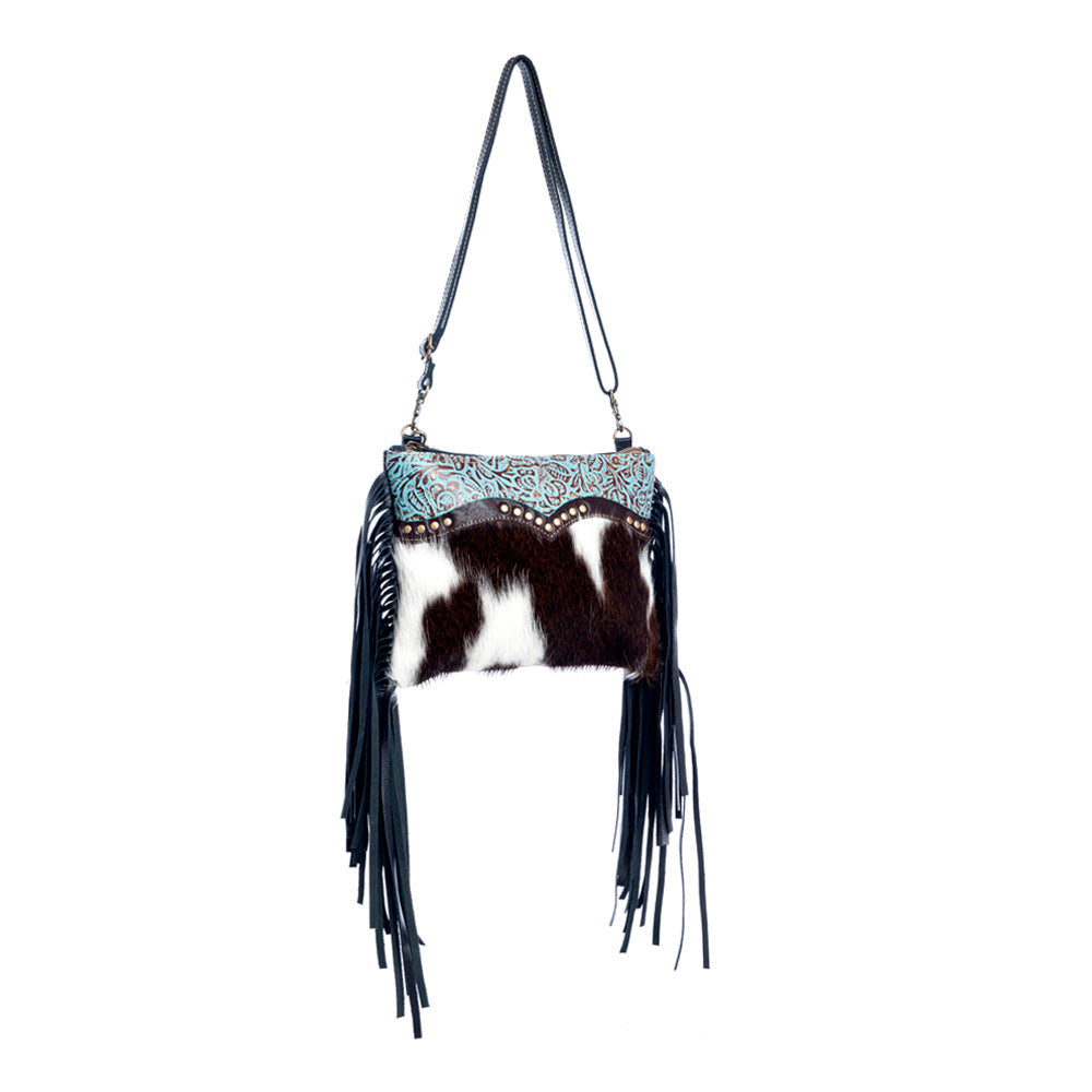 Mescalaro Hill Leather & Hairon Bag in Coal