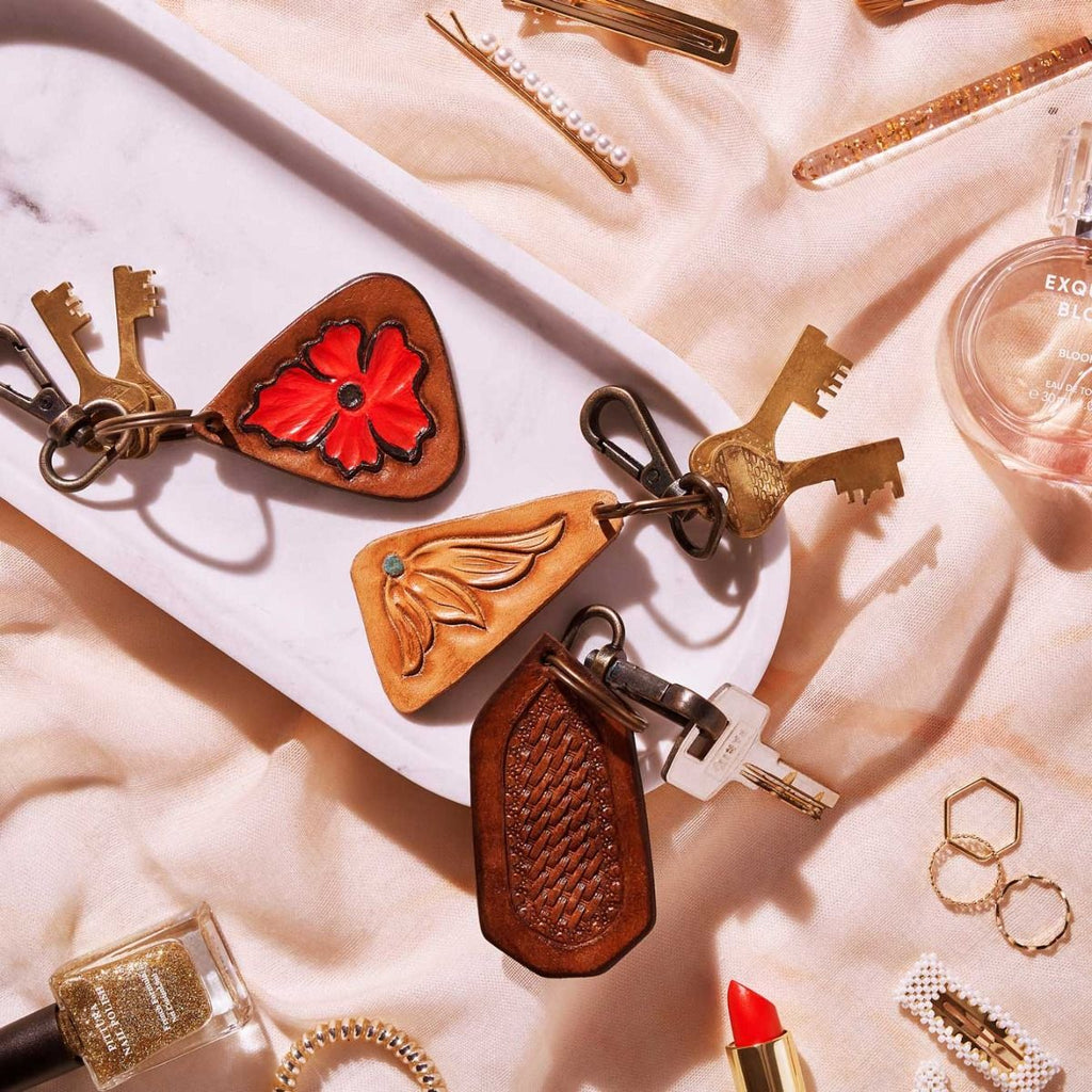 Crimson Flower Keychain